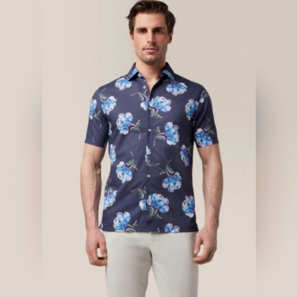 Good Man Brand Navy Painted Peony NWT Size S